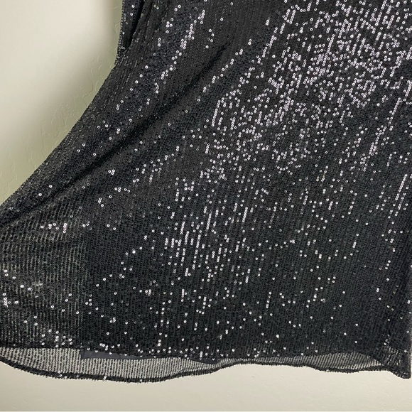 ❌SOLD Torrid Black Sequin Ruched Sleeve Top 2X NWT 18859297 - Picture 7 of 14